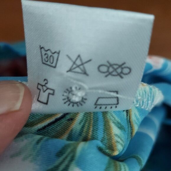 NWT SSLR Mens Hawaiian Tropical Button Down Shirt  Flamingo Palm Size L - Picture 9 of 10